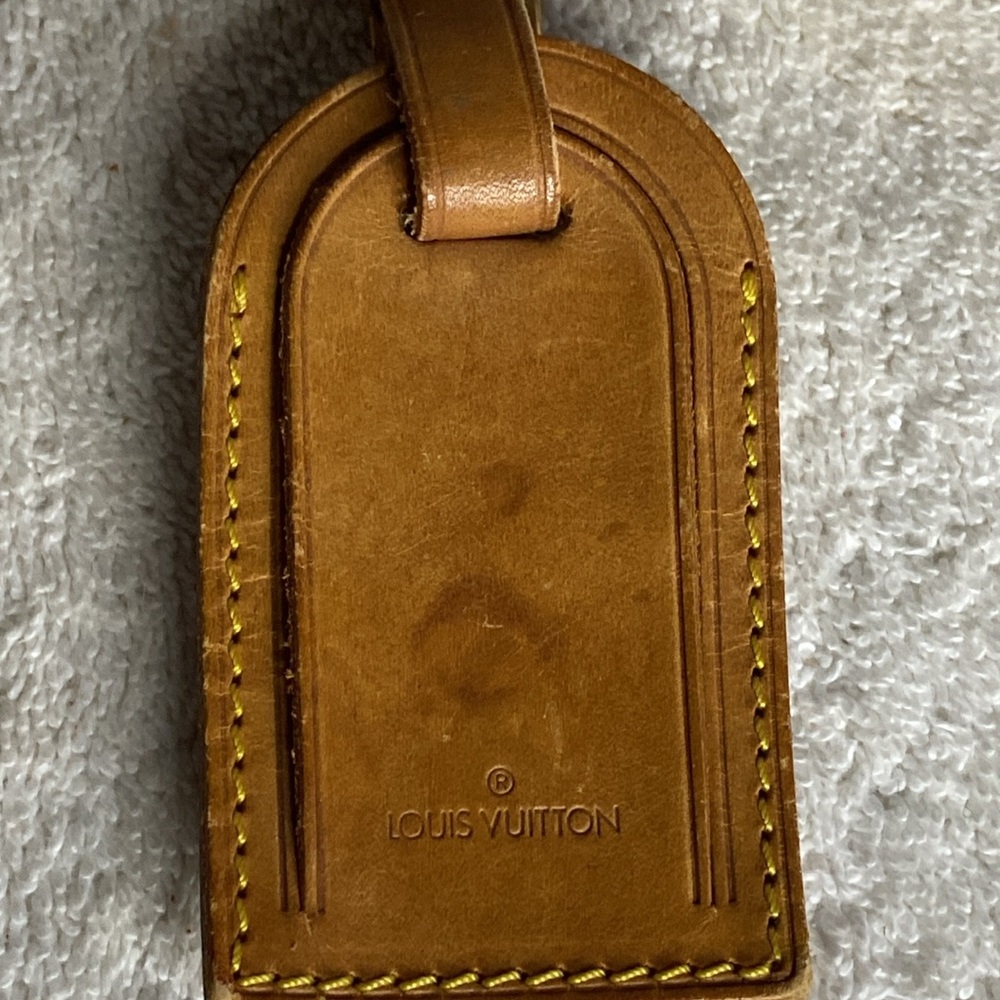 Vintage Louis Vuitton Luggage Tag in Vachetta Leather (07I) - Picture 2 of 5